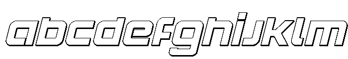 Yielding Timber Outline Italic Font UPPERCASE