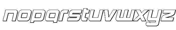 Yielding Timber Outline Italic Font UPPERCASE