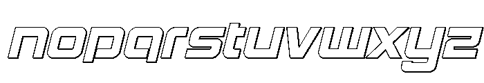 Yielding Timber Outline Italic Font LOWERCASE
