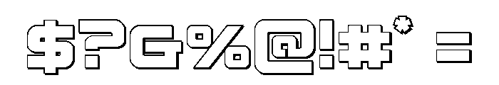 Yielding Timber Outline Font OTHER CHARS