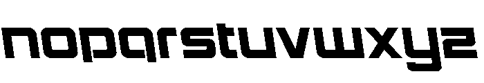 Yielding Timber Semi-Leftalic Font LOWERCASE