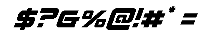Yielding Timber Super-Italic Font OTHER CHARS