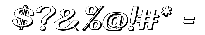Yiggivoo Unicode 3D Italic Font OTHER CHARS