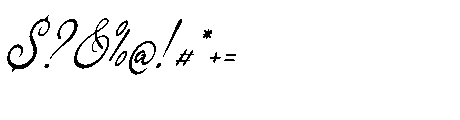 Yinderia Italic Font OTHER CHARS