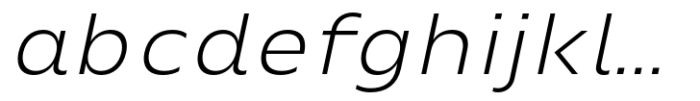 Yingyai Extra Light Italic Font LOWERCASE