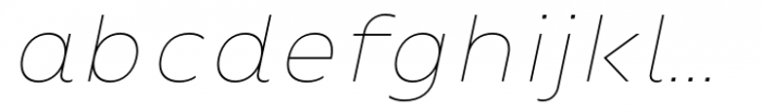 Yingyai Thin Italic Font LOWERCASE