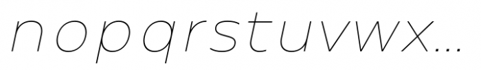 Yingyai Thin Italic Font LOWERCASE