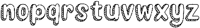 YJ Knotted Ink Regular otf (400) Font LOWERCASE