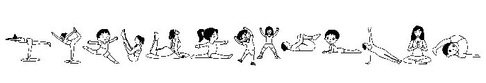 Yoga Day Font UPPERCASE