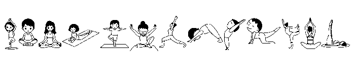Yoga Day Font LOWERCASE