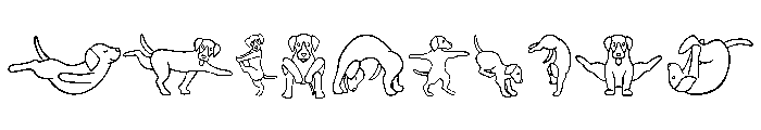 Yoga Dog Poses Font OTHER CHARS