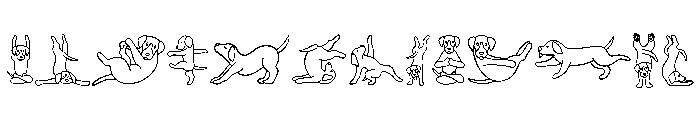Yoga Dog Poses FONT