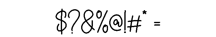Yourself Regular Font OTHER CHARS