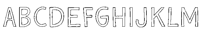Youth Gradient Sans Outline Font UPPERCASE