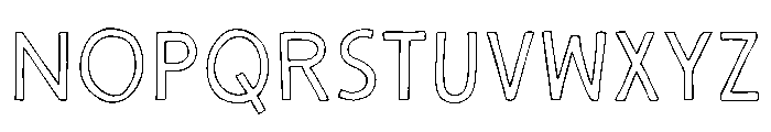 Youth Gradient Sans Outline Font LOWERCASE