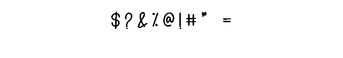 Youtly Font OTHER CHARS