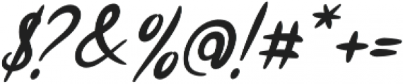 Yodoma Italic otf (400) Font OTHER CHARS