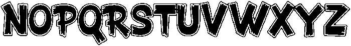 Yomanica Outline otf (400) Font LOWERCASE