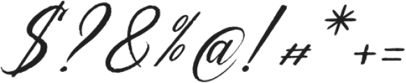 Yonella Italic otf (400) Font OTHER CHARS