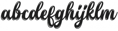 Young Coconut Script Inline otf (400) Font LOWERCASE