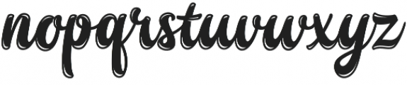 Young Coconut Script Inline otf (400) Font LOWERCASE