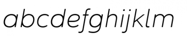 Yorkten Extended Thin Italic Font LOWERCASE