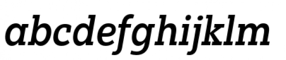 Yorkten Slab Condensed Demi Italic Font LOWERCASE