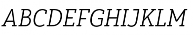 Yorkten Slab Condensed Light Italic Font UPPERCASE