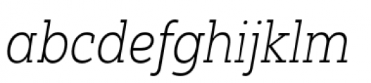 Yorkten Slab Condensed Thin Italic Font LOWERCASE