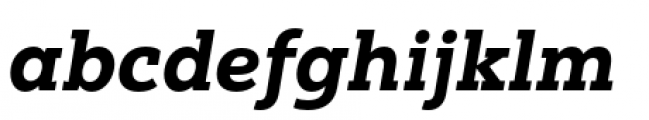Yorkten Slab Extended Black Italic Font LOWERCASE