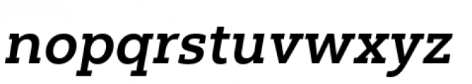 Yorkten Slab Extended Bold Italic Font LOWERCASE