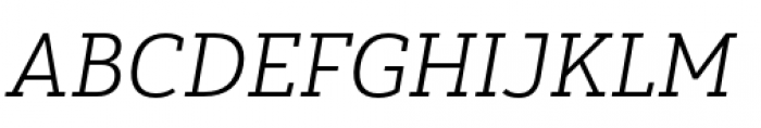 Yorkten Slab Extended Light Italic Font UPPERCASE
