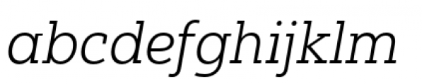Yorkten Slab Extended Light Italic Font LOWERCASE