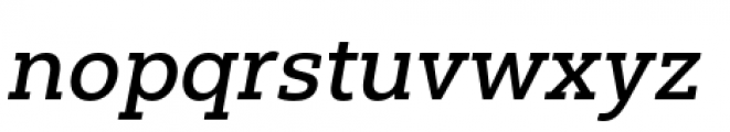Yorkten Slab Extended Medium Italic Font LOWERCASE