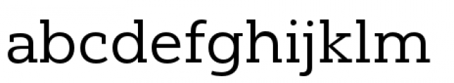 Yorkten Slab Extended Regular Font LOWERCASE