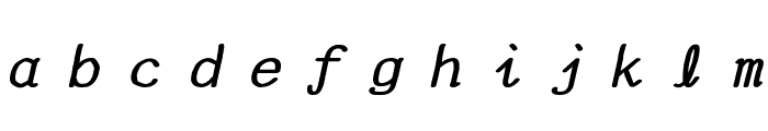 YOzFontA04 Bold Italic Font LOWERCASE