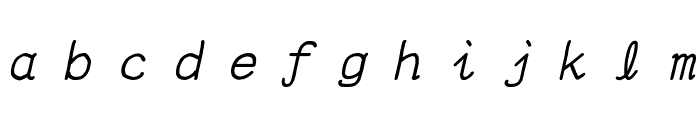 YOzFontA04 Italic Font LOWERCASE