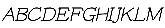 YOzFontCP04 Italic Font UPPERCASE