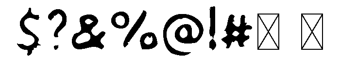 Yoko Ink Scratchy Font OTHER CHARS