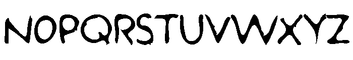 Yoko Ink Scratchy Font UPPERCASE