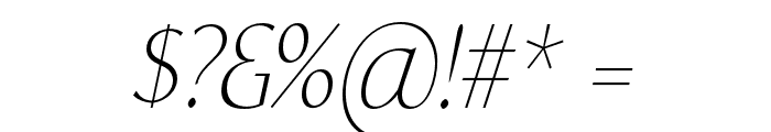 YorkieDEMO-ThinItalic Font OTHER CHARS