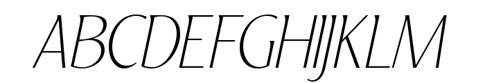 YorkieDEMO-ThinItalic Font UPPERCASE