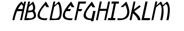 Yoshitoshi Italic Font UPPERCASE