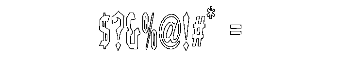 Young Painter Outline Font OTHER CHARS