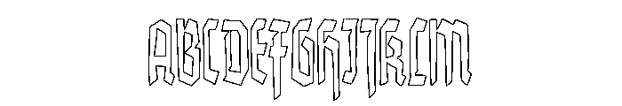 Young Painter Outline Font UPPERCASE