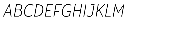 Yorkten Cond Thin Italic Font UPPERCASE