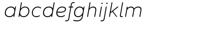 Yorkten Ext Thin Italic Font LOWERCASE
