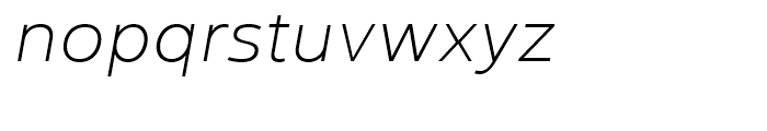 Yorkten Ext Thin Italic Font LOWERCASE