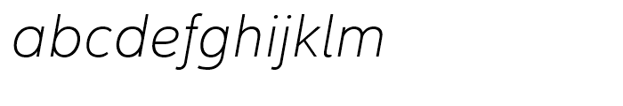 Yorkten Norm Thin Italic Font LOWERCASE