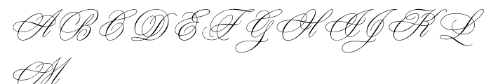 Young Baroque Font UPPERCASE